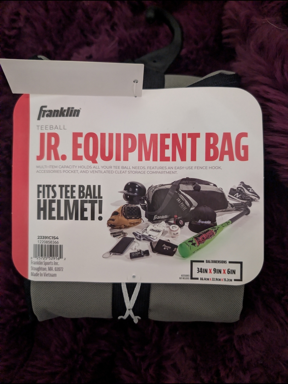 Franklin Kids Jr. Equipment Tee Ball Bag in Gray